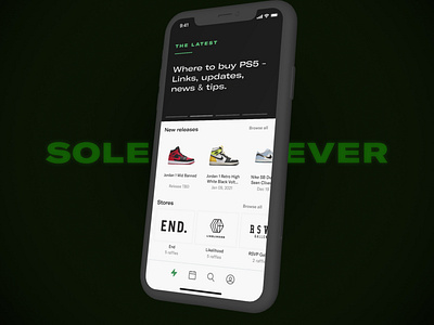 Sole Retriever Mobile ios mobile mobile app design react native sneakers