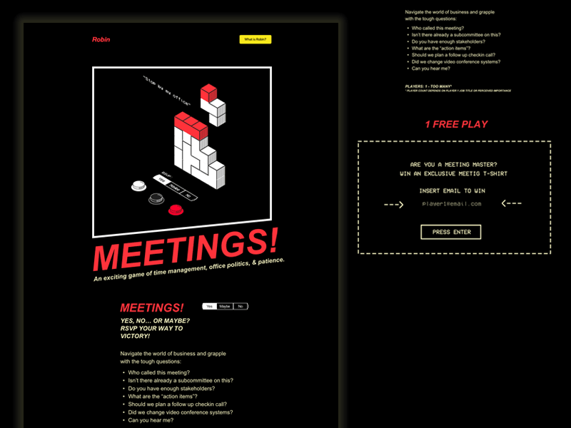Meetings! An exciting game of time management... animation meetings scheduling tetris