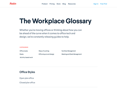 Office Buzzwords buzwords definitions dictionary figma figmadesign glossary minimal responsive