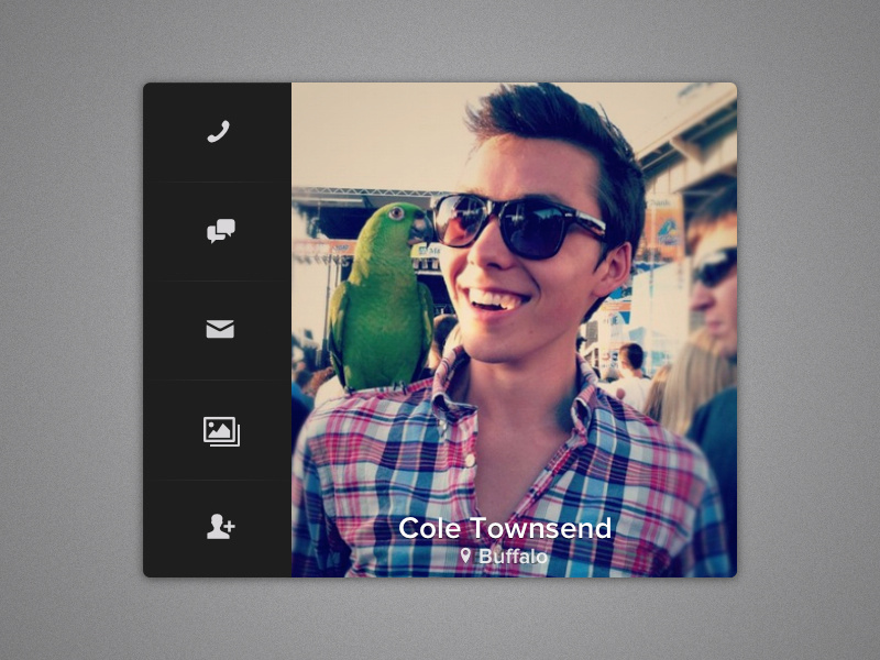 Mini Profile ui profile monochrome ui design user interface flat