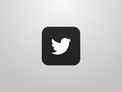 Dark Twitter Icon 252525 app app icon grey icon interface ios ios icon minimal simple sketch sketch app twitter user