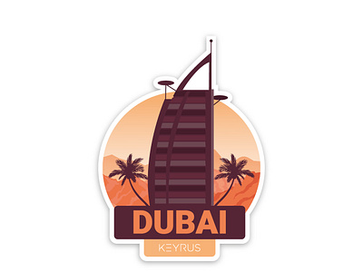 Dubai Branch Sticker branding desiginspiration graphicdesign illustration keyrus sticker art uxui vector