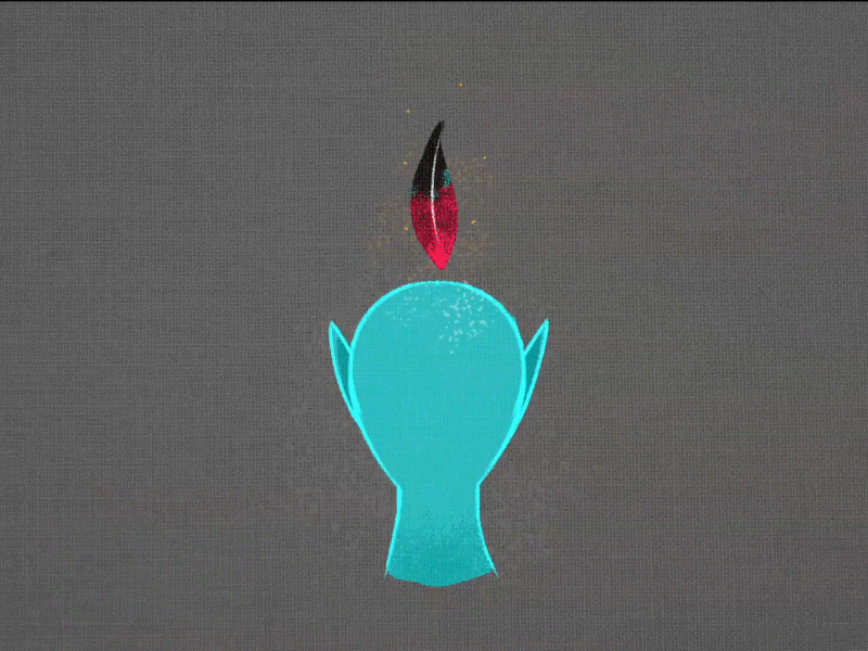 Pluma de Fuego angry animation aztec blue eyeside feather fire huitzilopochtli loop mexica mexico photoshop