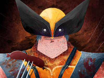 Wolverine in the morning brush character lobezno men mutant photoshop tiger wolverine xmen