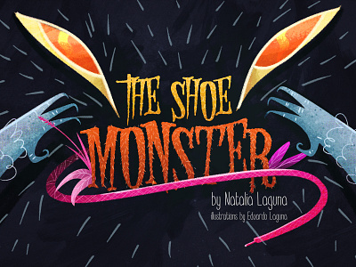 THE SHOE MONSTER brushes design eyes girl illustration logo monster photoshop shoe