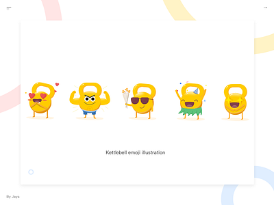 Kettlebell Emoji  emoji fit kettlebell ui web yellow
