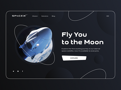 Space Travel Web App interface landing layout space travel typography ui ux web webdesign