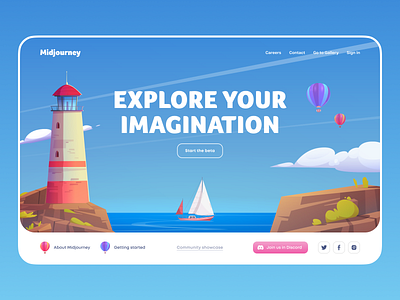 Midjourney Mainpage Concept