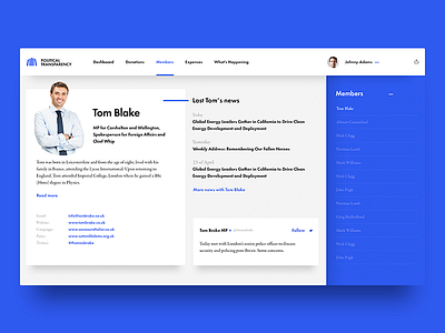 Political Transperancy - UX & UI