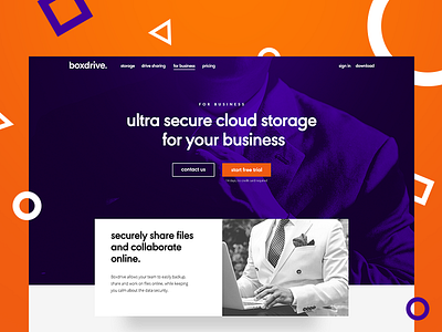 Boxdrive – for business business cloud landing p2p peer to peer storage web