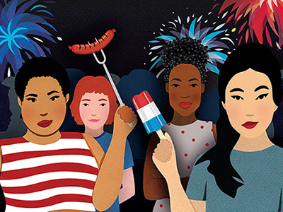 July 4th 4th of july independence day july 4th paper paper art paper cutout poster resist resistance art women women of color