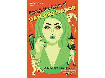 Gay Lord Manor Poster Redesign bendelacreme design drag drag show poster rupaul rupauls drag race
