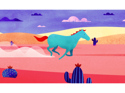 Horse in Motion animation desert horse