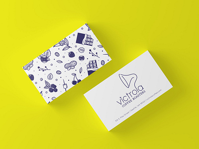 Victrola Coffee Card branding business card card coffee illustration logo mockup rebrand seattle