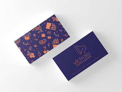 Blue Victrola Card branding business card card coffee rebrand seattle