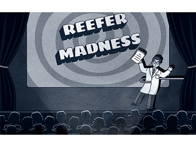 Reefer Madness 1940s editorial illustration illustration reefer madness