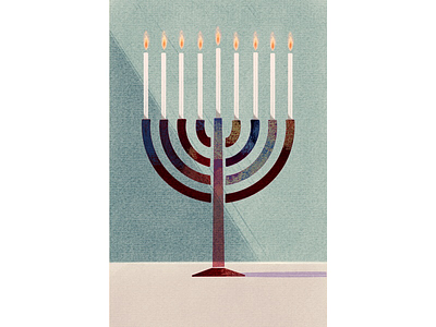 Hanukkah december hanukkah illustration lights menorah procreate