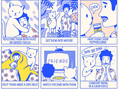 Tips for When Your Friend Gets Too High cat comic comix copywriting cute design drugs hand lettering illustration illustrator kitty layout lettering procreate silly type typography