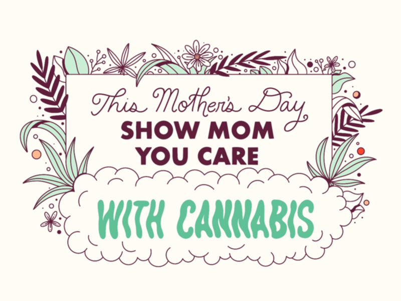 Happy Mom’s Day! cannabis floral hand lettering illustration lettering marijuana mothers day type typography weed