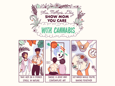 The Gift of Ganja comic comics comix cute illustration illustrator marijuana mother mothers day pot son weed