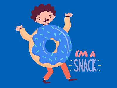 Snack Attack for Snapchat app character design copywriting design donut illustration illustrator snack snack attack snapchat sticker stickers web illustration