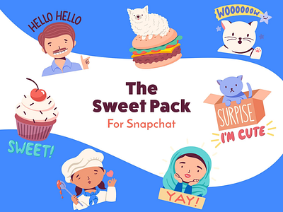 Sweet Sticker Pack cute design illustration snapchat sticker sticker pack stickers sweet