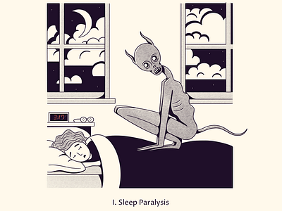 Sleep Paralysis creepy demon dream illustration line art monster nightmare procreate scary sleep sleep paralysis spooky