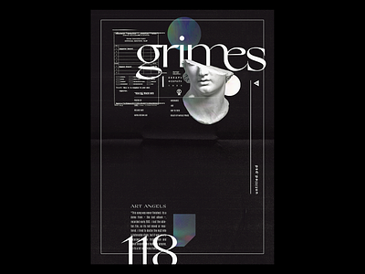 Type Poster - GRIMES album art cover art coverdesign graphicdesign grimes music posterdesign typography