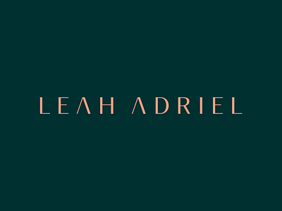 Leah Adriel - Primary Logo branding elegant fashion jewelery la leah adriel lettermark logo loogotype luxury premium sophisticated typography wordmark