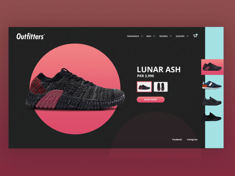 Sneakers — UI animation concept animation foot wear interface minimal pakistan shoe ui ux web
