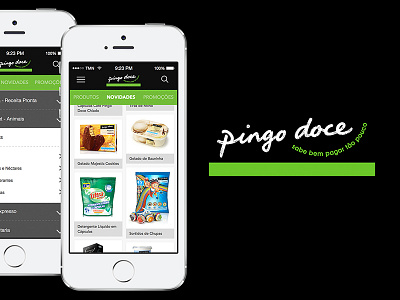 Pingo Doce - App Concept app categories green ios list menu mobile pingo doce products search shopping