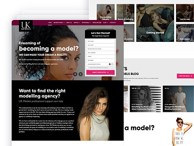 UKModels - Website animations dark glamour homepage models modern ui ukmodels ux webdesign wordpress