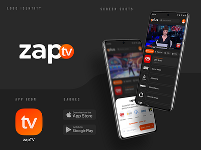 zapTV brand and product design branding broadcast bruno ribeiro live tv app tv broadcas zaptv