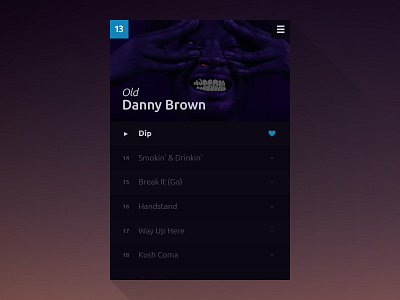 Audio Player UI audio danny brown flat music player ui