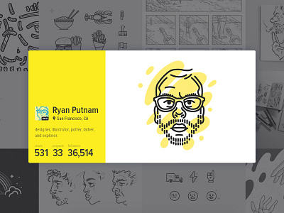 Profile Card card dribbble player profile