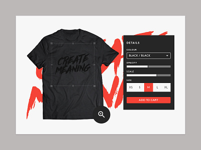 T-shirt Creator clothing ecommerce fashion flat t shirt ui