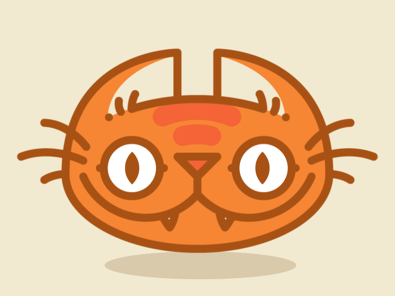 Cat animation cat character floating ghost cat head watch out