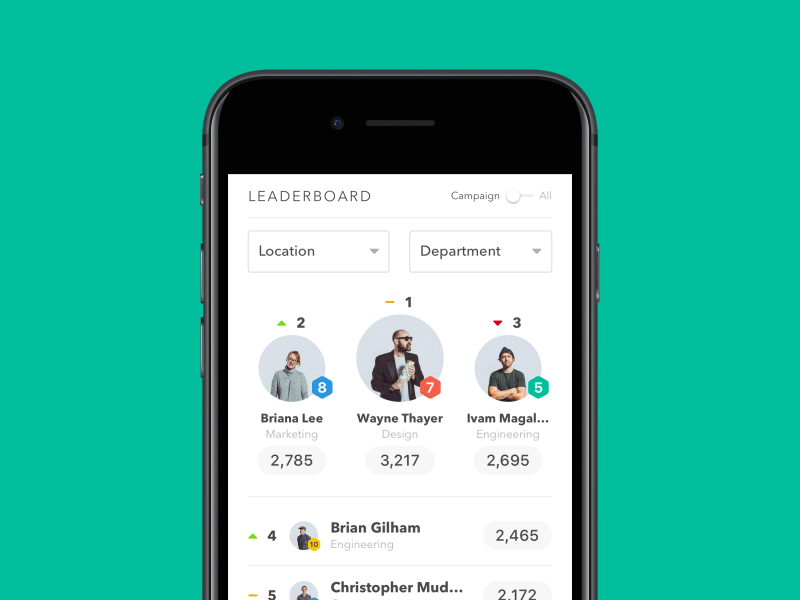 Leaderboard android app ios leaderboard profile rank social ui