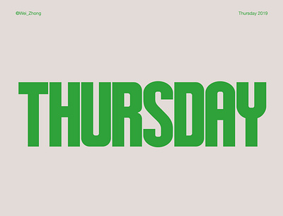 Thursday Font typedesign typeface typography