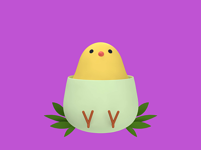 Causality Dilemma 3d 3d animation animal bird c4d character chick chicken cute easter egg icon illustration occasion revolut