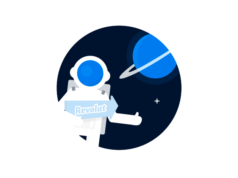 Hitchhiker app flat hitchhiker list revolut space spaceman waiting