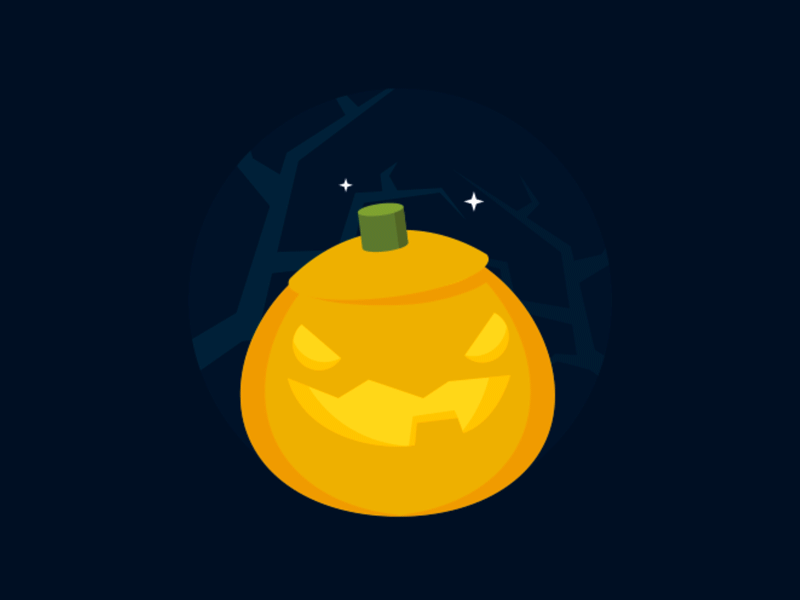 Pumpkin 🎃 2d app character flat halloween illustration lottie pumkin revolut