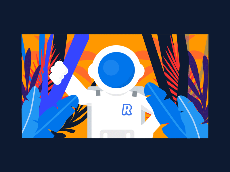🌿Let's save Rainforests together!🌿 2d amazon astronaut blog character charity ecology fire flat forest help illustration nature planet revolut save spaceman
