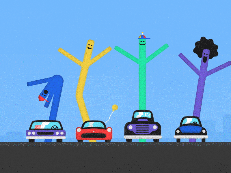 Buddy's Yulsed Cars animation cars gif