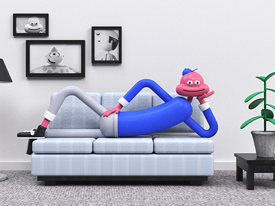 Boy Reclined 3d animation arnold renderer art behance c4d character character design cinema 4d digital art motion design new york