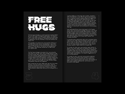 Free Hugs book book editorial design flat freehugs graphicdesign kobufoundry typedesign typeface design typography webfont
