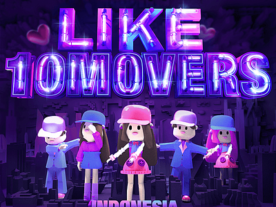 LIKEE 10 MOVERS animation c4d h5 hello illustration practice ux web