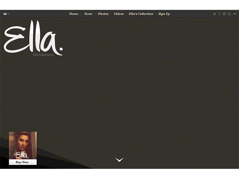 Ella Henderson Prototype animation gif music photography scroll website