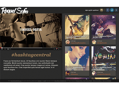 Raquel Sophia Hashtag Promotion music social ui ux website