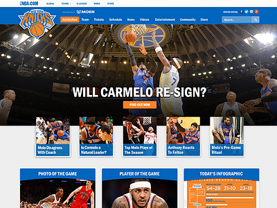 Knicks Hub uxui